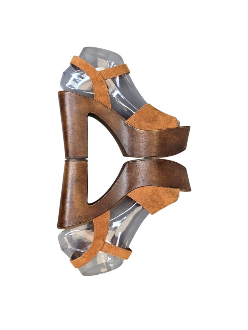 Steve Madden Women’s 8 Lulla Tan Suede Leather Platform Sandals - Picture 11 of 14